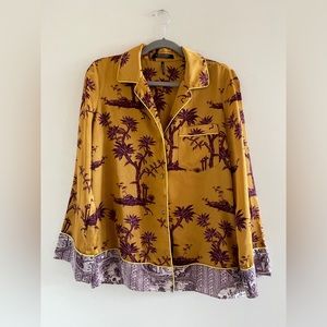 Scotch & Soda multi print satin shirt